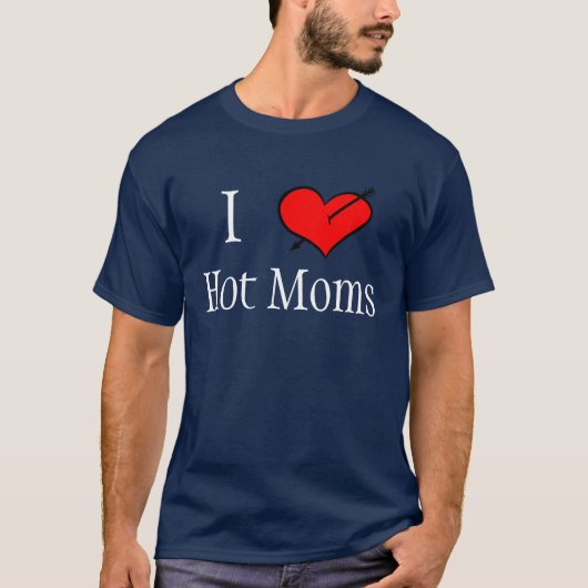 Ik hou van Hot Moms T-shirt (Voorkant)