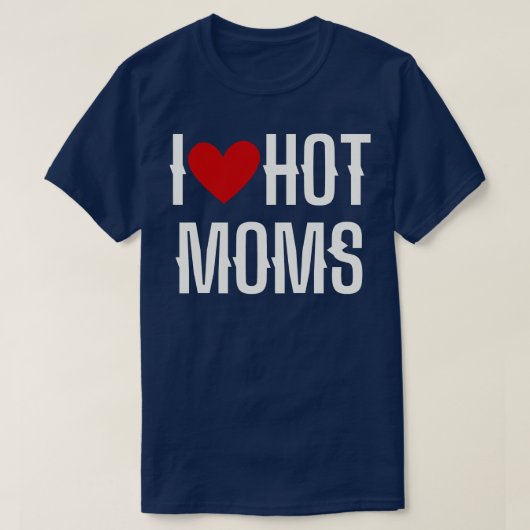 Ik hou van Hot Moms T-shirt (Design voorkant)