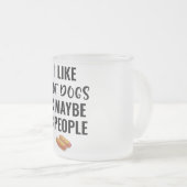 Ik hou van hotdogs en misschien 3 mensen matglas koffiemok (Voorkant rechts)