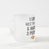 Ik hou van hotdogs en misschien 3 mensen matglas koffiemok (Voorkant links)