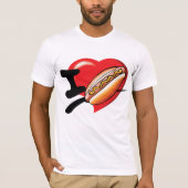 Ik hou van hotdogs Mannen T-shirt (Voorkant)