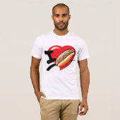Ik hou van hotdogs Mannen T-shirt (Voorkant volledig)