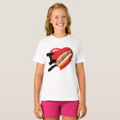 Ik hou van hotdogs meisjes T-shirt (Voorkant volledig)