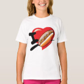 Ik hou van hotdogs meisjes T-shirt (Voorkant)