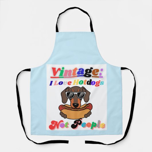 Ik hou van Hotdogs, niet van mensen Schort (Voorkant)