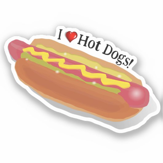 Ik hou van hotdogs! sticker (Voorkant)