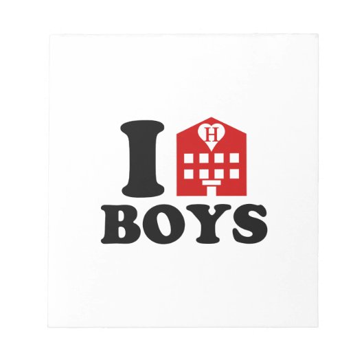 Ik hou van hoteljongens notitieblok (Voorkant)