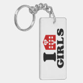 Ik hou van hotelmeisjes sleutelhanger (Voorkant Links)