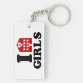 Ik hou van hotelmeisjes sleutelhanger (achterkant)