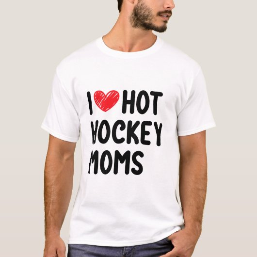 Ik hou van hothockeymoeders T-Shirt (Voorkant)