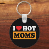 Ik hou van hotmamma's grappige moefliefhebber sleutelhanger (Voorkant)