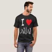 Ik hou van hotpot shabu ラブしゃぶゃ ぶしJapan Asian Foo T-shirt (Voorkant volledig)
