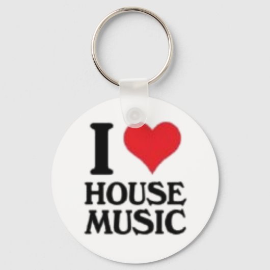 Ik hou van House Music Sleutelhanger (Voorkant)
