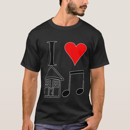 Ik hou van House Music T-shirt (Voorkant)