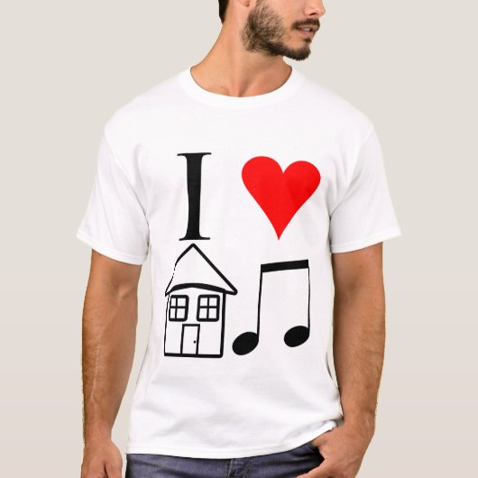 Ik hou van House Music T-shirt (Voorkant)