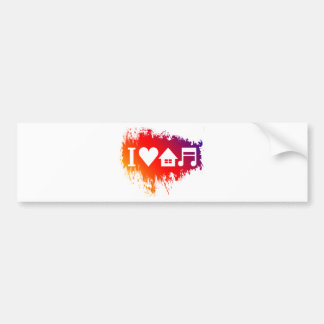 Ik hou van housemuziek bumpersticker