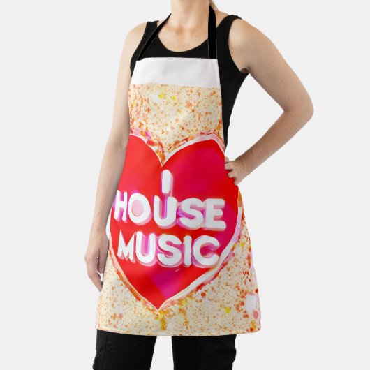 Ik hou van housemuziek schort (Insitu)