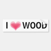 Ik hou van hout bumpersticker (Voorkant)