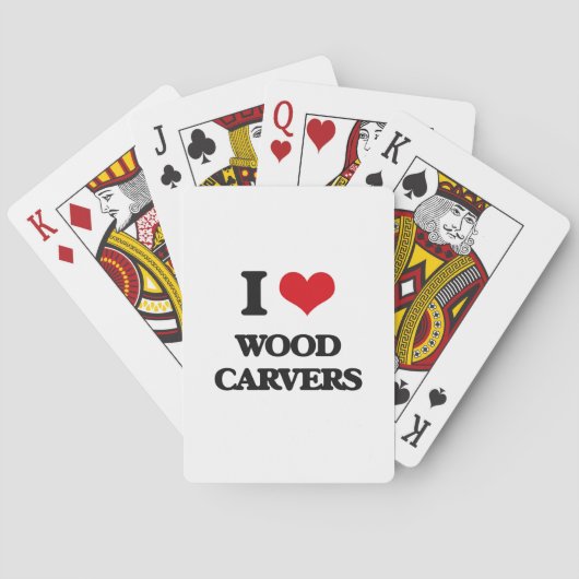 Ik hou van Hout Carvers Pokerkaarten (Achterkant)