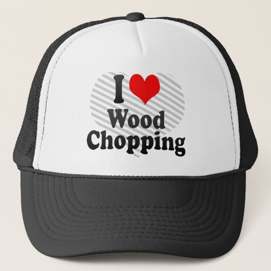 Ik hou van Hout Chopping Trucker Pet (Voorkant)