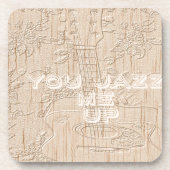 Ik hou van hout dat bruin Hakuna Matata is Drankjes Onderzetter (Voorkant)