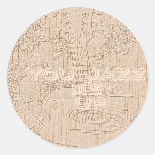 Ik hou van hout dat bruin Hakuna Matata is Ronde Sticker (Voorkant)