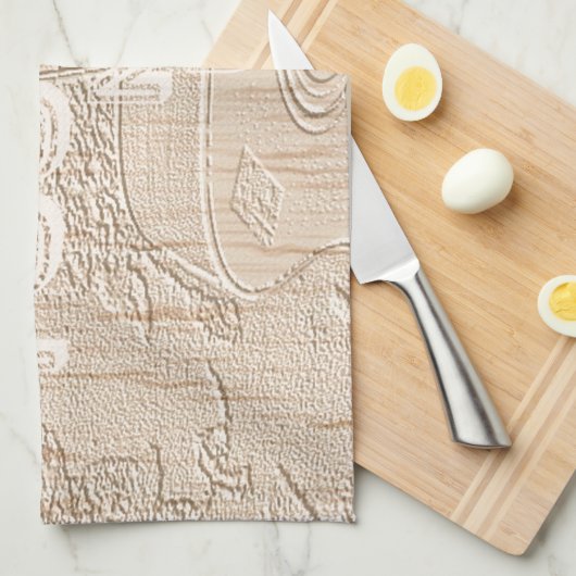 Ik hou van hout dat bruin Hakuna Matata is Theedoek (Quarter Fold)