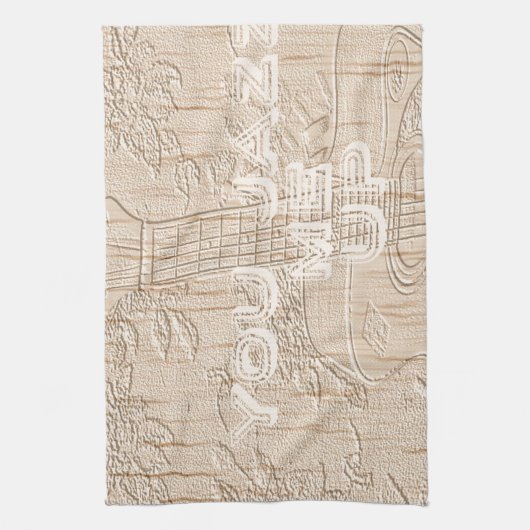 Ik hou van hout dat bruin Hakuna Matata is Theedoek (Verticaal)