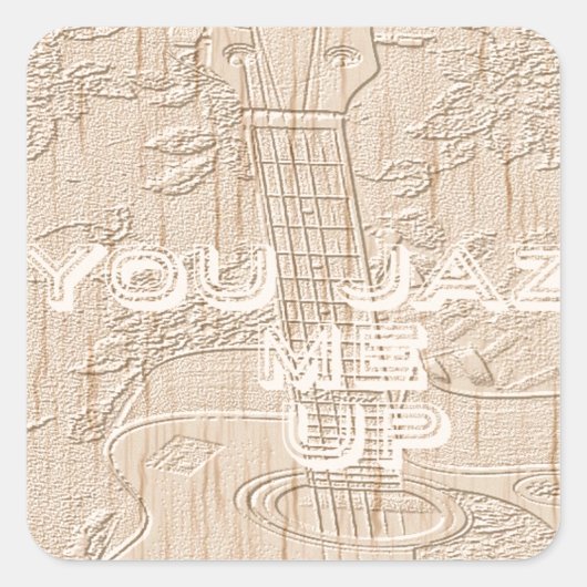 Ik hou van hout dat bruin Hakuna Matata is Vierkante Sticker (Voorkant)