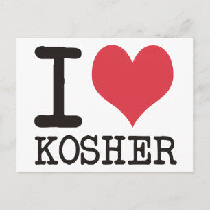 Ik hou van HOUT - KOSHER - LIFE-producten en -Desi Briefkaart