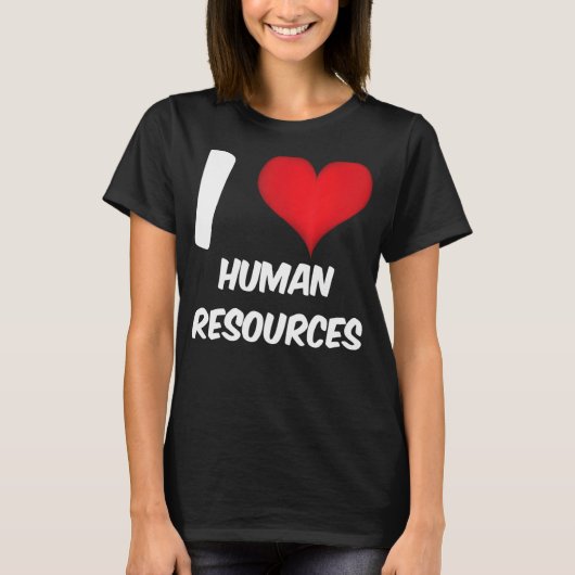 Ik hou van HR Red Heart Human Resources T-shirt (Voorkant)
