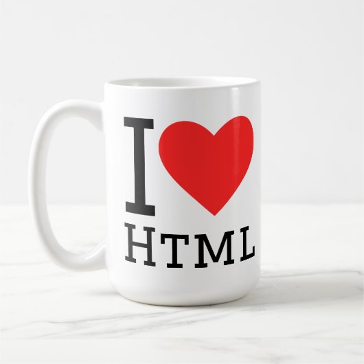 Ik hou van html koffiemok (Links)
