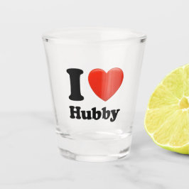 Ik hou van hubby. shot glas