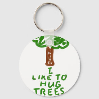 Ik hou van Hug Trees Sleutelhanger