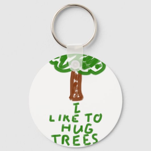 Ik hou van Hug Trees Sleutelhanger (Voorkant)
