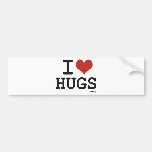 Ik hou van Hugs Bumpersticker (Voorkant)