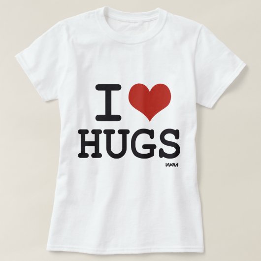 Ik hou van Hugs T-shirt (Design voorkant)