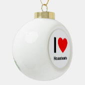 ik hou van huisboten keramische bal ornament (Links)