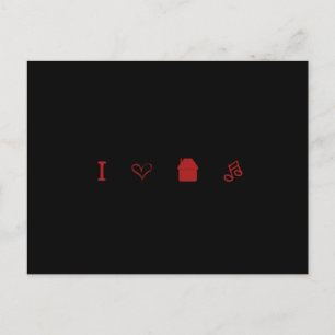 "Ik hou van huismuziek" Briefkaart