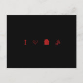 "Ik hou van huismuziek" Briefkaart (Voorkant)