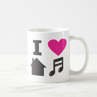 Ik hou van huismuziek koffiemok
