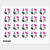 Ik hou van huismuziek ronde sticker (Vel)