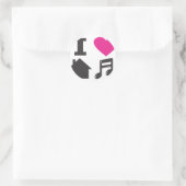 Ik hou van huismuziek ronde sticker (Tas)