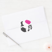 Ik hou van huismuziek ronde sticker (Envelop)
