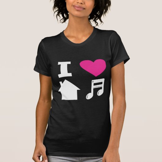 Ik hou van huismuziek t-shirt (Voorkant)