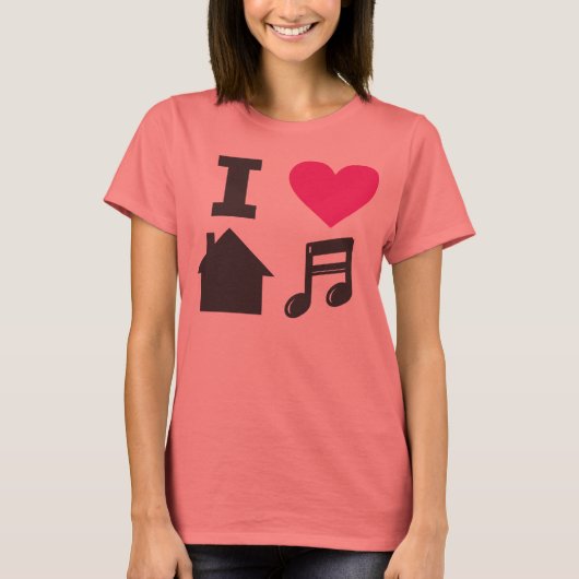 Ik hou van huismuziek t-shirt (Voorkant)