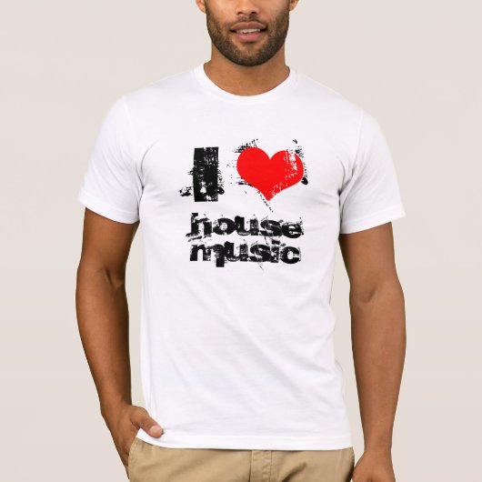 Ik hou van huismuziek t-shirt (Voorkant)