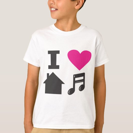 Ik hou van huismuziek t-shirt (Voorkant)