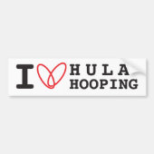 Ik hou van Hula Hooping bumper sticker (Voorkant)