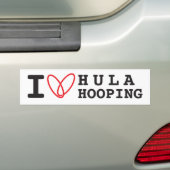Ik hou van Hula Hooping bumpersticker (Op auto)